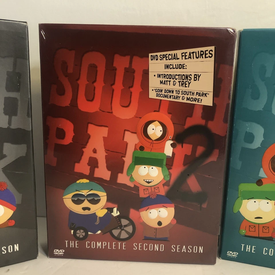 South Park Seasons 1-4 DVD Complete Sets. 16 Discs. Season 2 Sealed New. — 第 4/4 张图片