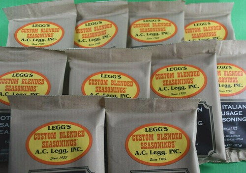 Mild Italian Sausage seasoning TEN BAGS for 250 lbs. Excellent recipe AC Legg