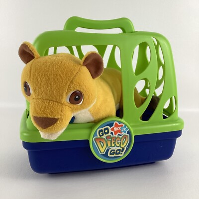 Nick Jr Go Diego Go Rescue A Friend Talking Lion Cub 11'' Plush Stuffed w Carrier