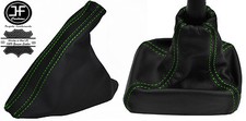 GR?N FADEN LEDER SCHALTSACK HANDBREMSMANSCHTE F?R OPEL CALIBRA 1990-1998