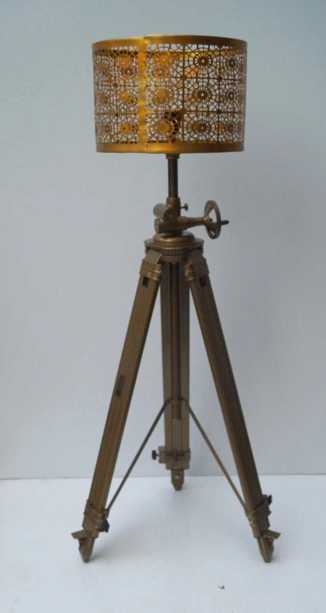 Antique Style Tripod Stand Floor E27 Lamp Home Decorative Lighting