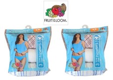 Fruit of the Loom 6-PK Women's Tagless Cotton Low-Rise Hipsters Sizes 5  6