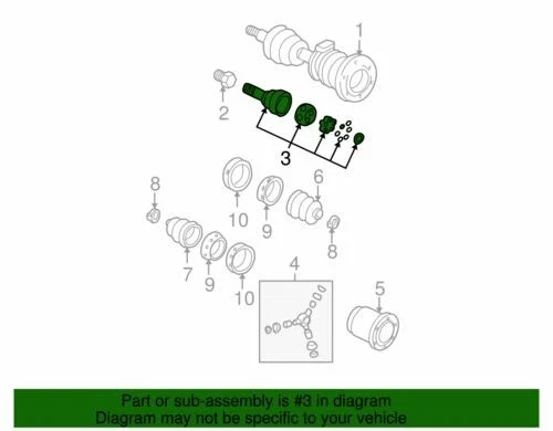 Conjunto conjunto conjunto CV exterior genuino GM 1985-1996 Chevrolet GMC Oldsmobile 26055391 Foto 2 de 2