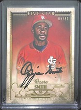 2016 Topps Five Star Gold Autograph #FSA-OS Ozzie Smith No 5 of 50