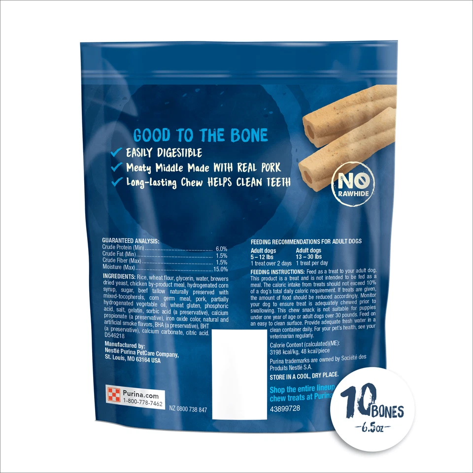 Extra Small Dog Treats Real Pork Long-Lasting Chews 6.5 oz 10 Ct - Image 3 of 4