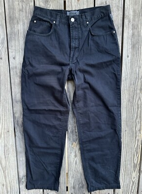 Versace Jeans Couture ITTIERRE SPA BLACK DENIM PANTS VTG 90S 32x46 ITALY 