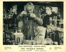 INVISIBLE WOMAN 1941 John Barrymore, Charles Ruggles 2 10x8 LOBBY CARDS