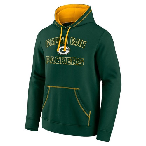 Fanatics NFL Men's Green Bay Packers Tiebreaker Fleece Pullover Hoodie - Foto 2 di 3