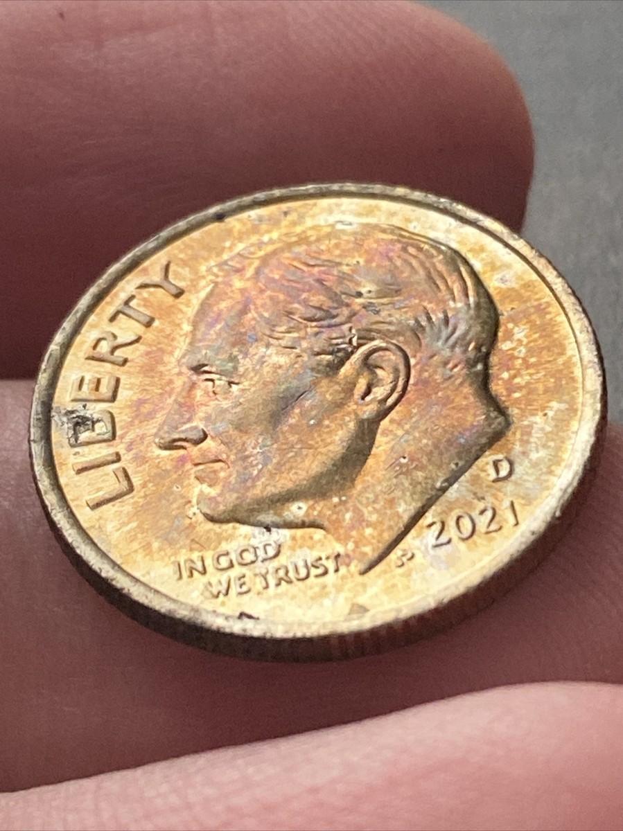 2021 D Roosevelt Dime Actual Coin Beautiful One-of-a-kind Tone