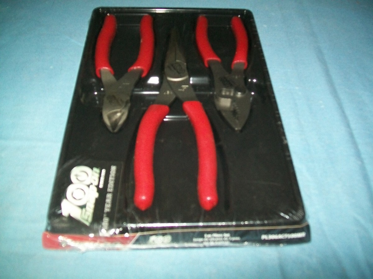 New Snap-on™ 100th Anniversary 3Pc Pliers Plier Set New Snap-on™ 100th Anniversary 3Pc Pliers Plier Set