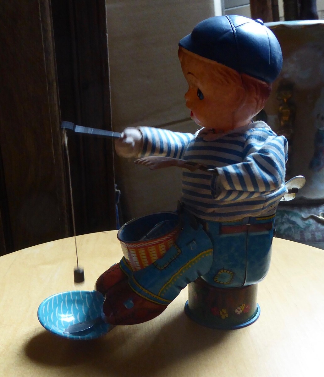 JOUET ANCIEN MECANIQUE AUTOMATE LAPIN État De Marche EUR 79,00