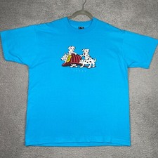 VTG BEST Dalmatians Fire House Dept Single Stitch T-Shirt MADE IN USA 80's XL