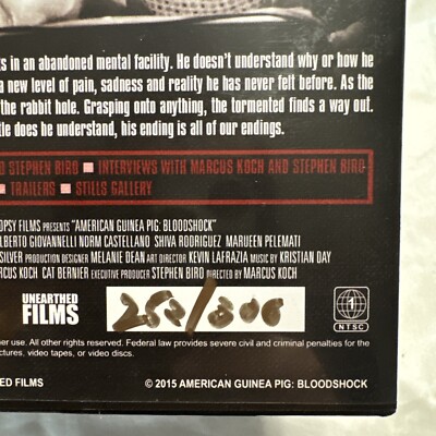 American Guinea Pig: Bloodshock (DVD, 2015) 760137121794| eBay