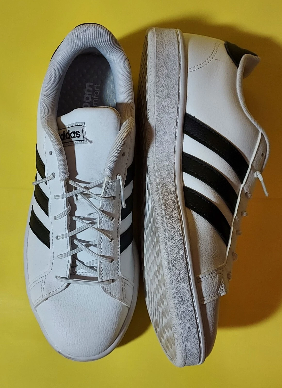 Adidas Cloudfoam Comfort sneakers donna bianco e nero taglia 9