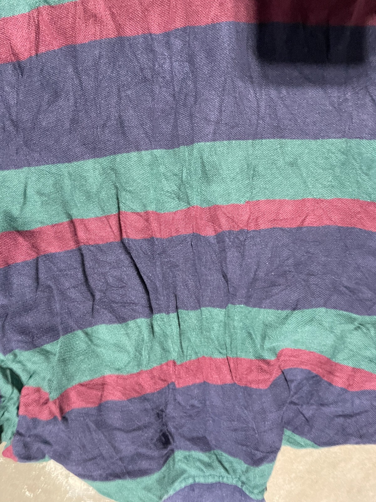 Polo Ralph Lauren Made In USA Vintage 90s Polo Green Red Navy Stripes