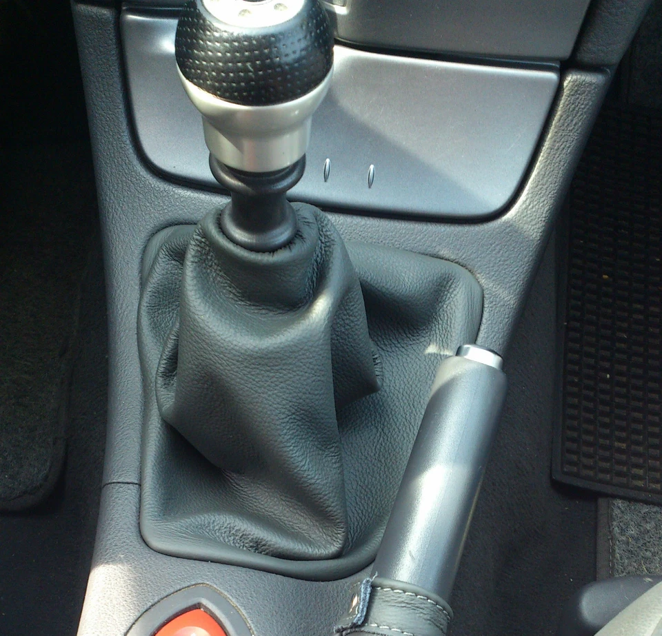 Soufflet Levier De Vitesse Renault LAGUNA II Grandtour Cuir Véritable Gris - Photo 1/1