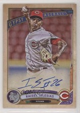 2019 Topps Gypsy Queen GQ Logo Swap Variation 22/99 Raisel Iglesias Auto fm0