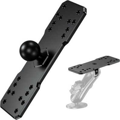 1'' Ball Fish Finder Mount, Aluminum Alloy Universal Marine Electronic Plate, Fi