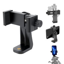 EszkozTA Cell Phone Tripod Mount Adapter, Universal Holder Black-1 pack