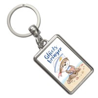 Ottfried Der Otter SchlüSselanhäNger Mit BordüRe Mit Spruch GlüCksbringer