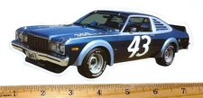 1978 Plymouth Volare ROAD RUNNER Blue Kit Car Petty #43 Vinyl Decal Sticker