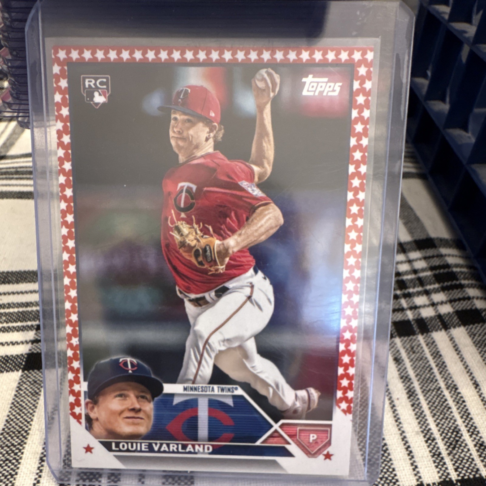 Topps 2023 Series Two Louie Varland Rookie #441 Independence Day Variation 39/76