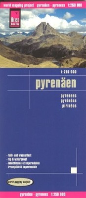 PYRENEES (FRANCE, SPAIN) & ANDORRA 1:250,000 TRAVEL MAP, By Reise Knowhow *NEW*