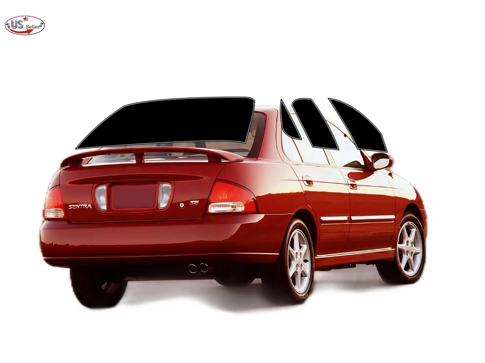 Kit de película de tinte de ventana de 2 capas precortada personalizada computarizada para TODOS los Nissan Sentra sedán Foto 3 de 4