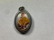 Small Vintage Photo Metal Buddha Amulet from Thailand.