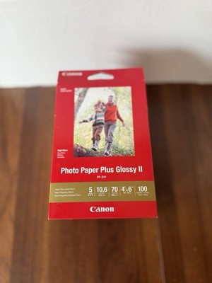 Lot Of 5 Canon PP-301 Photo Paper Plus Glossy II 4x6 inch 100 Sheets 500 bulk