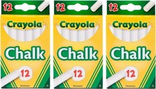 Crayola White Chalk 12 Ea Pack Of 3 