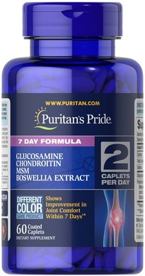 7 Day Formula Joint Soother Glucosamine, Chondroitin, MSM & Boswellia-60 Caplets