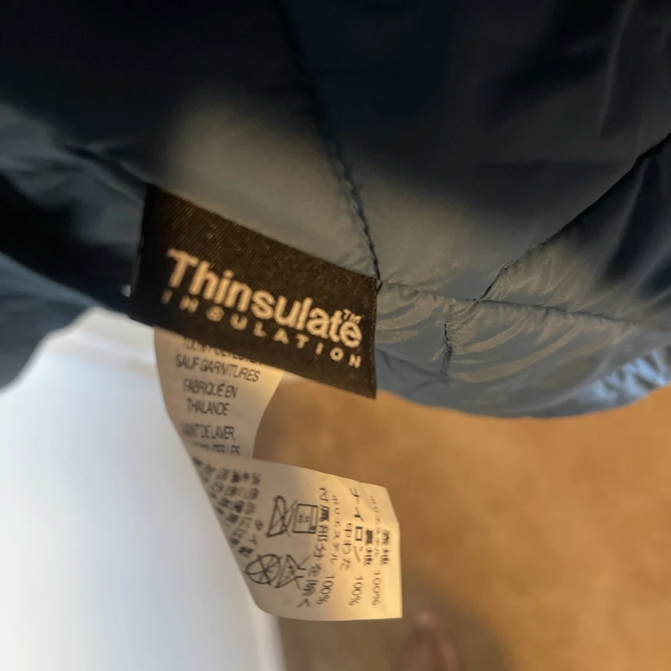 Chaqueta LL Bean Mujer Grande Pequeña Azul Thinsulate Capucha Larga Parka Foto 3 de 4