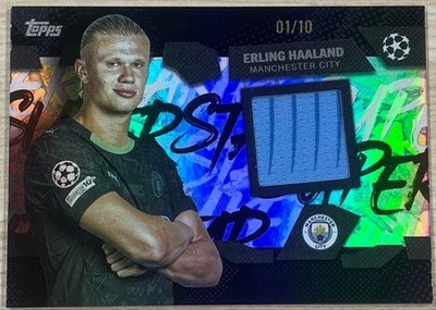 Erling Haaland Topps Manchester City Card Set 7 Rare with Memorabilia