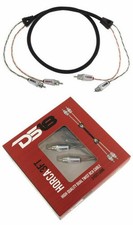 DS18 2 channel 3 foot RCA Pro Audio Amp Cables Competition Quality Insulated