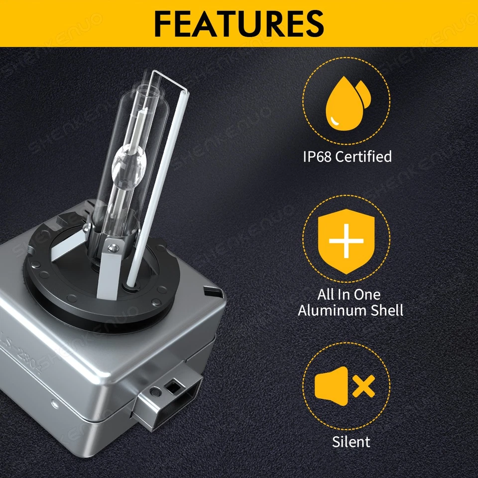 4X D1S 9145 HID Headlight+LED Fog Light Bulbs For 07-10 BMW E92 E93 328i 335i M3 - Image 2 of 4