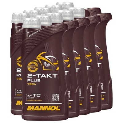MANNOL Motoröl 2-Takt API TC 10x 1 Liter für Aprilia Honda Kawasaki KTM Suzuki