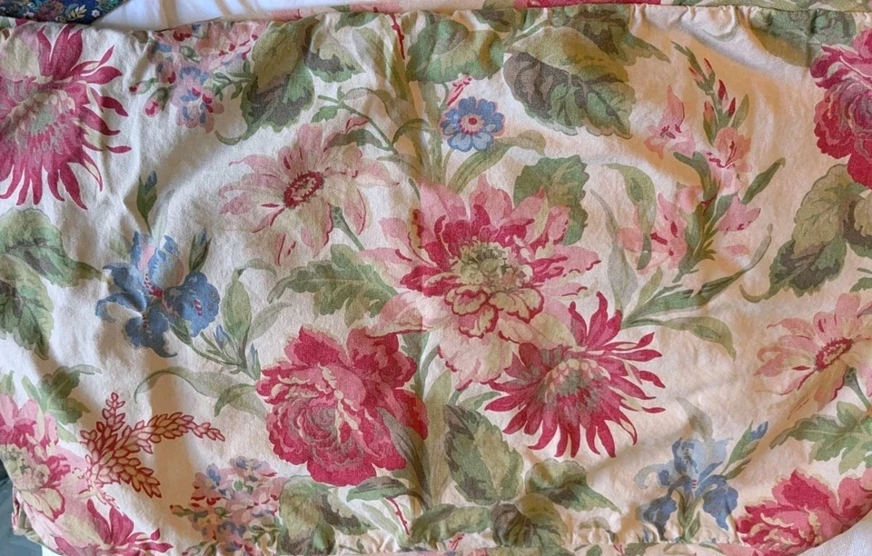 Pottery Barn Marla Floral Linen Pillow Cover 36 x 20 Cottage Shabby Chic - Image 2 of 4