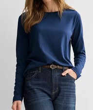 SONOMA Goods For Life Women's Blue Everyday LS Crewneck Tee - Size M/XL/XXL -NWT