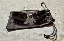 Randolph Engineering Aviator Sunglasses White Gold 140 3P Made In USA Gray