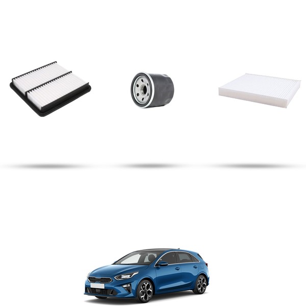 Hoffcar Wartungsset - 3 Filter FüR Kia Cee D Iii (Cd) 1.5 T-Gdi Eco-Dynamics 1-image