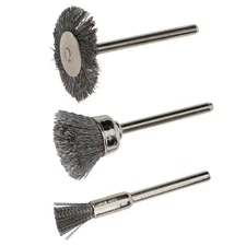 New Wire Brush 3Pcs/Set Brushes Polishing Rust Removal Stainless Steel