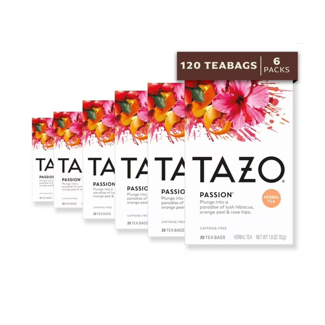 Hibiscus Orange 120 Bags 6 Packs Caffeine Free
