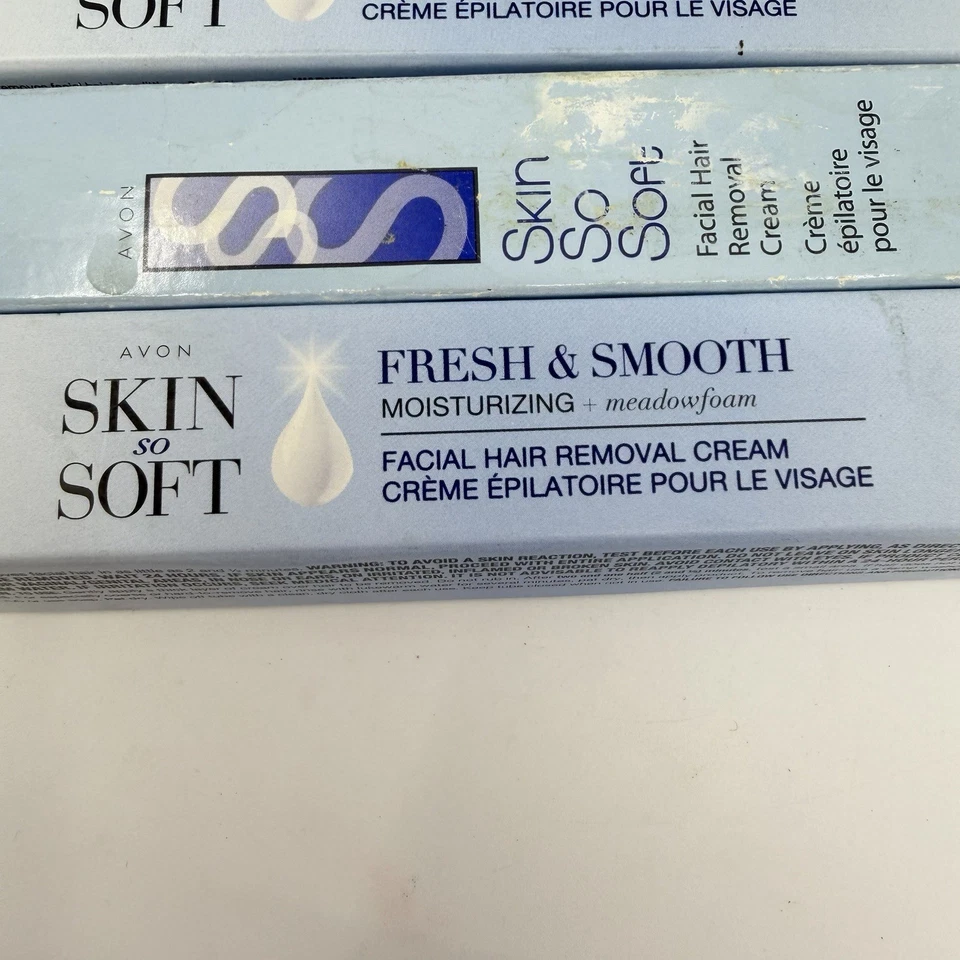 Avon Skin So Soft Fresh & Smooth Crema Depilatoria Facial Lote de 3 LEER Foto 3 de 4