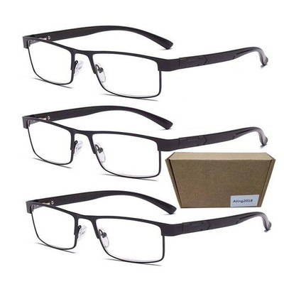 3er Pack Herren Lesebrille Blaulichtfilter Händler Leser Brille +1.0 bis +3.0 DE