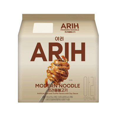 ARIH Modern Noodle Truffle Bulgogi 125g x4 Korean Stir Fried Flat Ramen