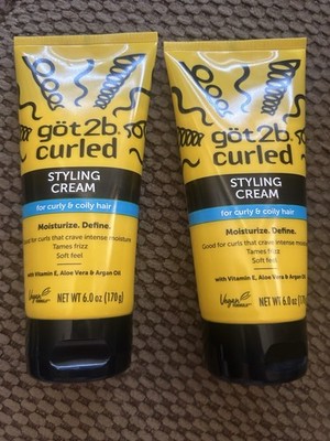 Got2b Curled Styling Cream For Curly & Coily Hair Moisturize Define Lot Of 2 NEW