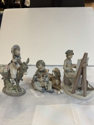 LLADRO 5363 Young Painter With 2 Other LLARDOS LOT Total 3 With Boxes