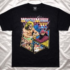 Men WWE WrestleMania VI Ultimate Warrior Shirt XL Graphic Wrestling Tee