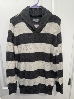 Men s Method Grey Striped Sweater Size Small